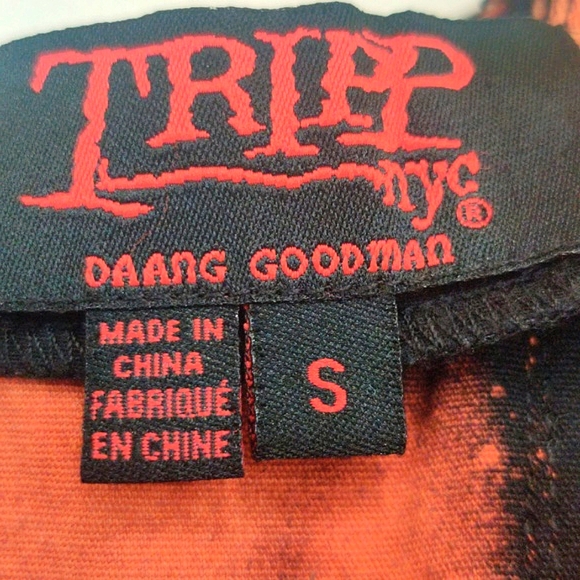 Tripp NYC Daang Goodman Tie-Dye Corset Top Black Orange Punk Goth Y2K Small - Picture 11 of 11